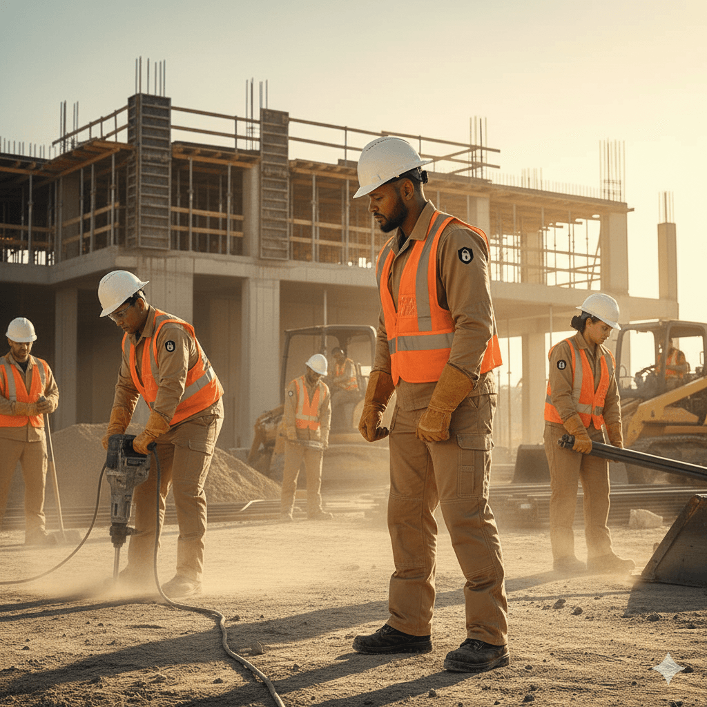 Vestimenta de alta resistencia para construcción y faena