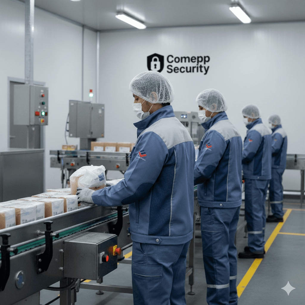 Uniformes de línea de producción con telas respirables